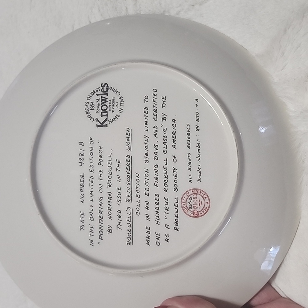 NORMAN ROCKWELL COLLECTOR PLATE. - Picture 2 of 3